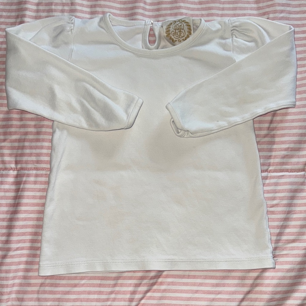 TBBC Worth Avenue White Long Sleeve Top